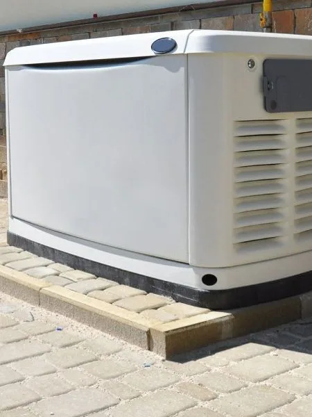 A wall-mounted tankless water heater